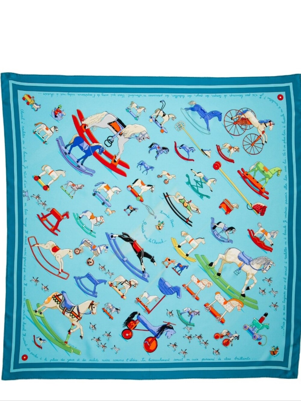 Hermes  "Raconte Moi Le Cheval" By Dimitri Rybaltchenko Silk Scarf